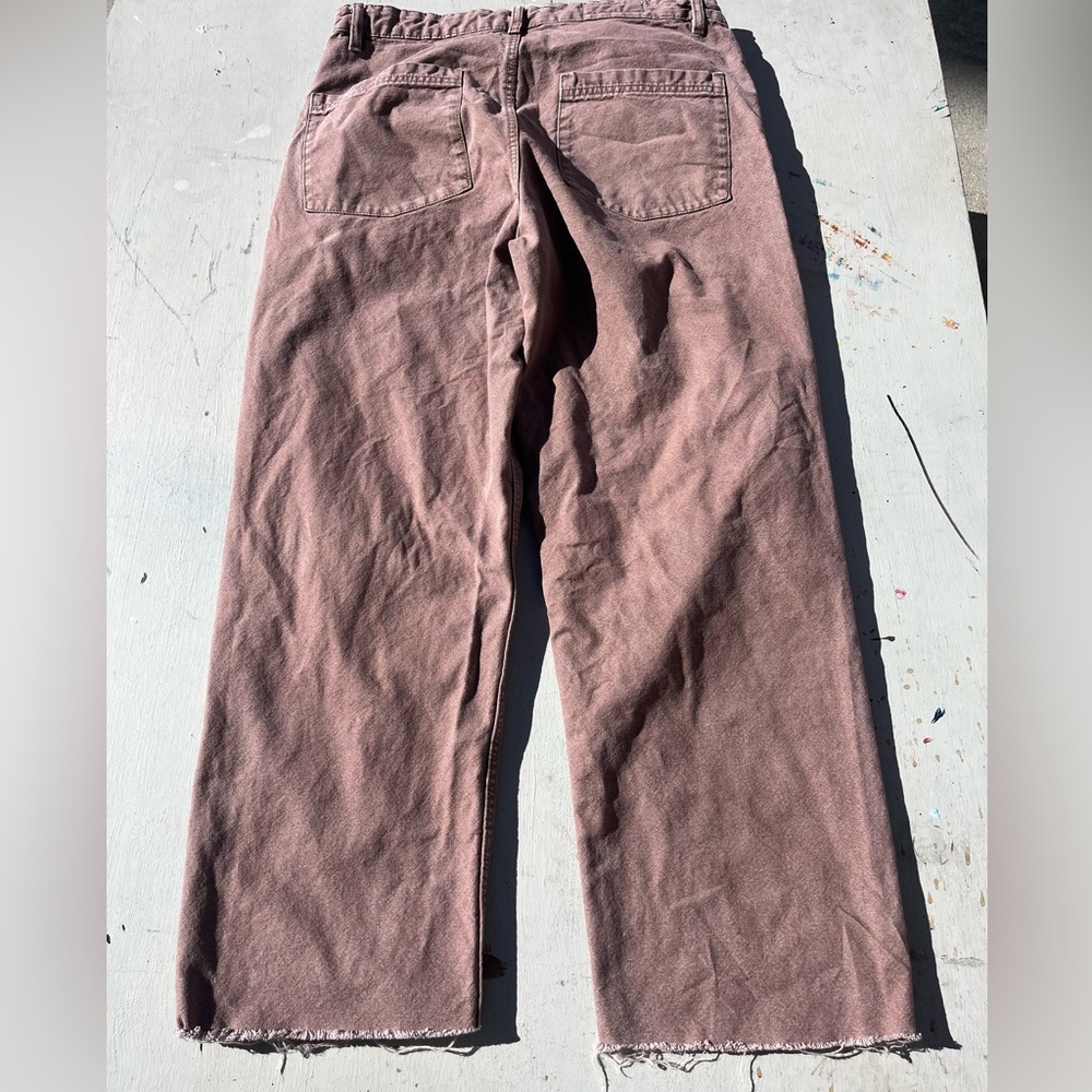 Men's Zara Pants‎ Beige Solid 32 Workwear Skate Double Knee Modern Grunge City